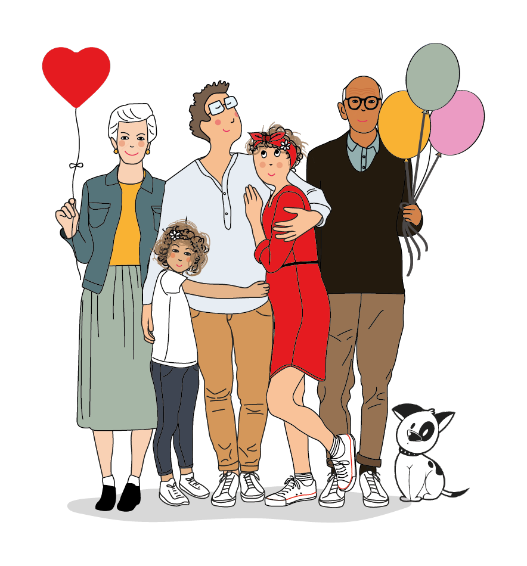 illustration famille